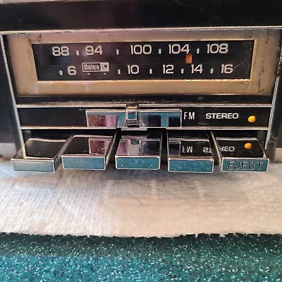 Vintage AM/FM GM Delco Stereo 8-Track #16009970 GM Car Late 70's / 80's Working  • $185.95