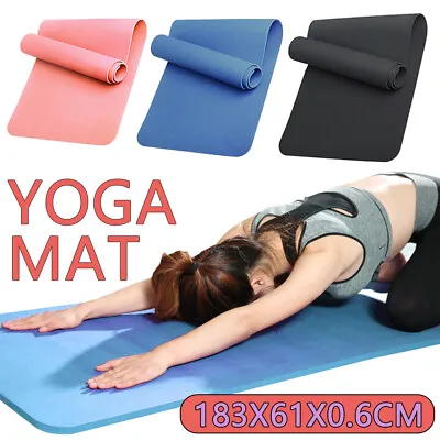 Fitness Gym Pilates Exercis Dual Layer Eco Friendly Yoga Mat Non Slip TPE ACB# • $21.99