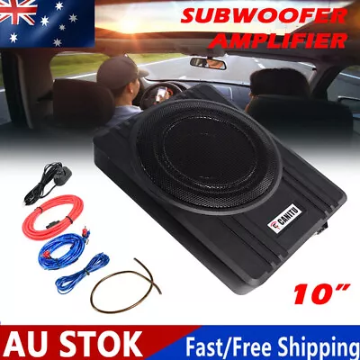 600W 10 Inch Car Subwoofer Under-Seat Active Audio Bass Speaker Stereo Amplifier • $117.95