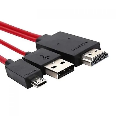 Micro USB (MHL 11 Pin) To HDMI (Type A) - Cable For Connecting SAMSUNG S4 ZOOM • £10.99