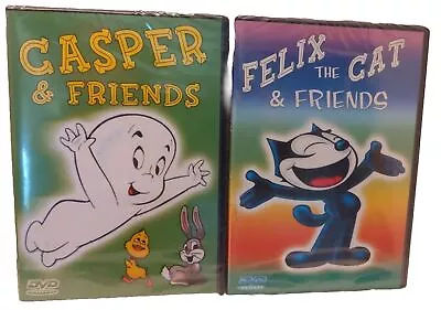 Casper & Friends + Felix The Cat & Friends Lot Of 2 NEW  Vintage Cartoon DVDs • $7.99