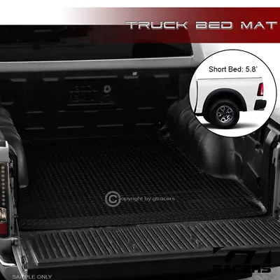 $82 • Buy For 2002-2018 Dodge Ram 5.7 Ft SB Black Rubber Diamond Truck Bed Floor Mat Liner