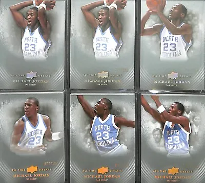 2013 Upper Deck All Time Greats Basketball Michael Jordan Lot Of 6 Base Cards • $299.99