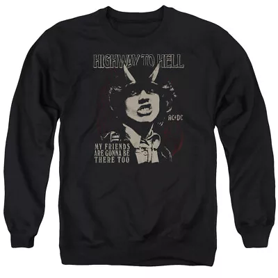 AC/DC My Friends Highway To Hell Crewneck Sweatshirt Mens Licensed Music Black • $24.49