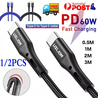 $4.05 • Buy 3A 60W PD USB C To USB Type-C Fast Charge Data Cable For Macbook Samsung Huawei
