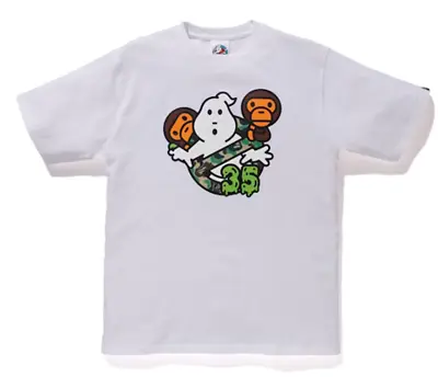 A Bathing Ape Bape X Ghostbusters Baby Milo Green Abc Camo White Tee T Shirt M • $99.99