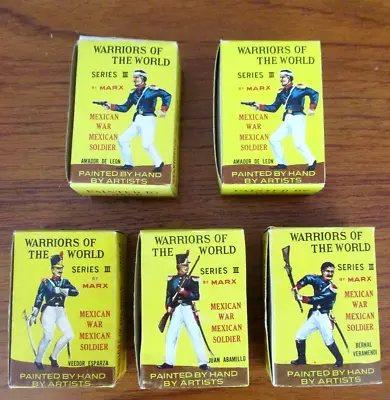 Vintage Marx Warriors Of The World Lot Of 5 Mexican War Mexican Soldiers Ruiz • $140