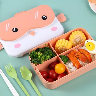 £6.89 • Buy Kids Character 4 Multi Compartment Sandwich Lunch Box Food Fruit Snacks Cartoon