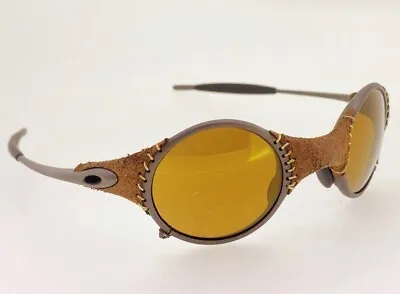 OAKLEY MARS LEATHER JORDAN SUNGLASSES X-METAL MATCHING SET VINTAGE GOLD From JP • $2642