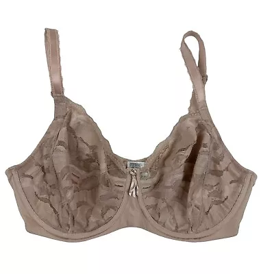 WACOAL 855223 Top Tier Lace Underwire Bra Rose Dust/Nude Size 34DD • $19.49