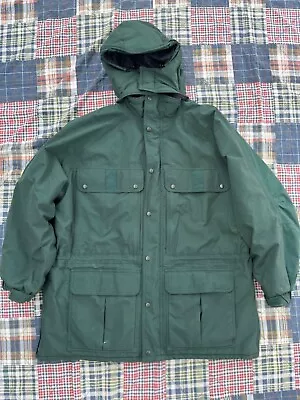 Vintage LL Bean Maine Wardens Parka Jacket Mens XL Green Goretex Made In USA • $62.99