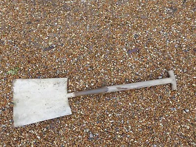 Used British Army Shovel With Wood T Handle .Just Post WW2 - /| 1947 ET Ltd  2 • $27.38