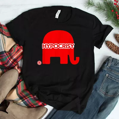 SALE!! Red Hypocrisy Elephant Retro Vintage Unisex T-Shirt Size S-5XL • $20.99