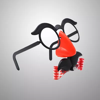  2PCS Funny Props Nose Mustache Glasses Whistle Costume Round Frame False Nose • $9.29