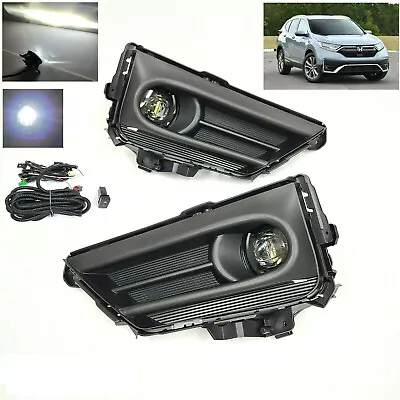 LED Round Fog Light Kit For 2020-2021 Honda CR-V CRV W/ Black Bezel Wires Switch • $99.99