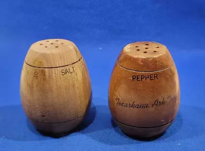 Vintage Wood Salt And Pepper Shaker Texarkana Ark-Tex • $3.66