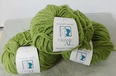 3 ELSEBETH LAVOLD CLASSIC AL Moss Green 011 Yarn 50% Baby Alpaca 50% Merino Wool • $24.50