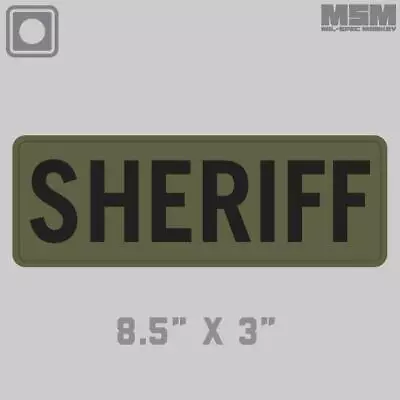 Mil-Spec Monkey SHERIFF Placard 8.5x3  PVC Plate Carrier Patch • $12.99