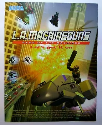 LA Machine Guns Arcade FLYER Original Video Game Vintage Retro Art 1999 Vintage • $18.70