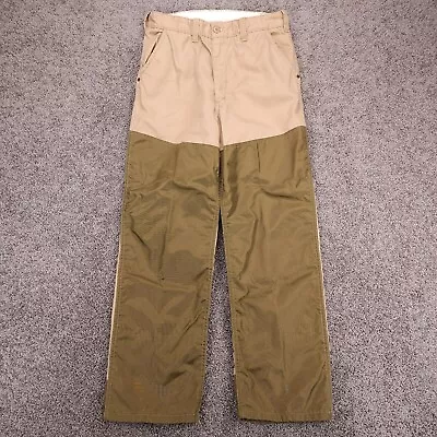 Vtg SafTBak Hunting Pants 32x30 Tan Double Knee Brush Guard USA Made Outdoor • $34.99