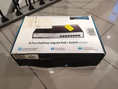 D-Link DGS-1008MP 8-Port Desktop Gigabit Max PoE Switch • £79