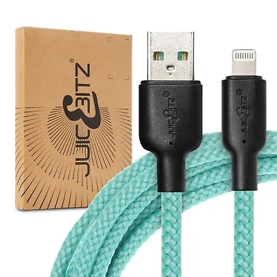 JuicEBitz® Braided Fast Charger Cable For Apple IPhone 14 13 12 11 X 8 IPad IPod • £9.99