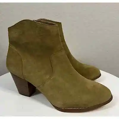 Urban Outfitters Westie Ankle Boot Vintage Western Yellow Tan Suede Women's 10 • $22