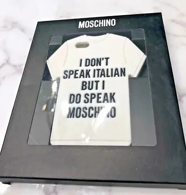 Moschino NIB White T Shirt IPhone 5/5s Phone Case Jeremy Scott Authentic • $39.99