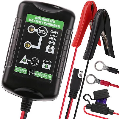 12V 6V Battery Charger Maintainer For Auto Car Trickle Boat Marine Motorcycle  • $19.50