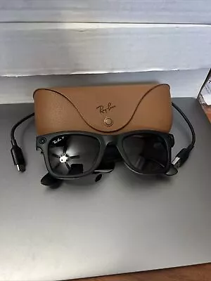 Ray-Ban Meta Wayfarer Matte Black With Polar Gradient Lens • $240