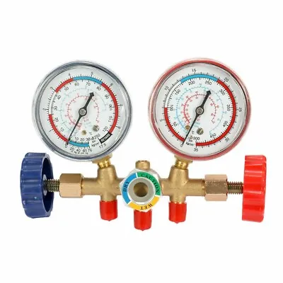 REFRIGERATION AIR CONDITIONING MANIFOLD GAUGES GAS CHARGING R12 R22 R134a R404a • £10.95