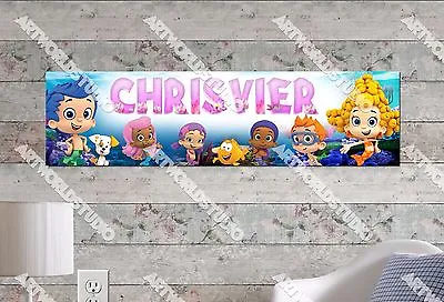 Personalized/Customized Bubble Guppies Name Poster Wall Art Decoration Banner • $19