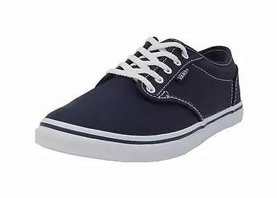 VANS Atwood Low Navy Blue White Lace Up Lady Sneakers Women Shoes • $45