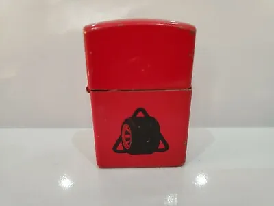 NEW VINTAGE WORKING RACING TIRE LOGO RED TONE Lighter / NEVER LIT  684/25 • $22.77