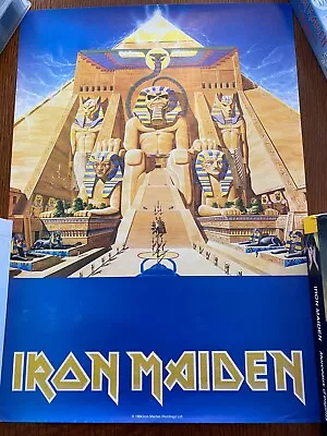 Iron Maiden Official 1984 Powerslave World Slavery Tour Derek Riggs Promo Poster • $44