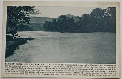 $5 • Buy Bloody Ford Luray Va SPH #aa Virginia Postcard 1920's