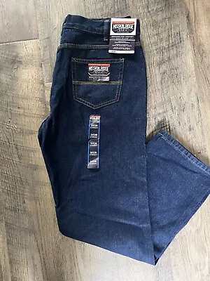 NWT Mission Ridge Mens Denim 5 Pocket Blue Jeans Dark Blue Wash 34 X 30 NWT • $17.98