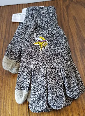 Minnesota Vikings NFL Black Speckled Utility Gloves By FOCO NWT • $7.99
