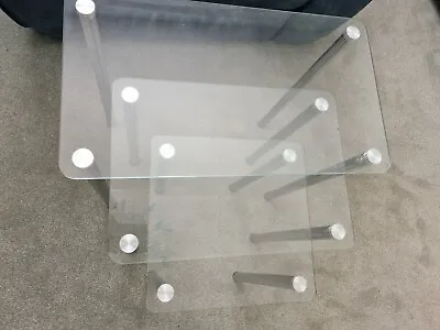 £35 • Buy Nest Of 3 Glass Tables Collection CHARD