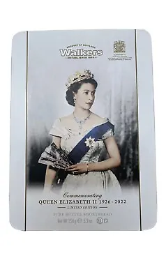WALKERS Commemorating Pure Butter Shortbread TIN LIMITED QUEEN ELIZABETH II 1926 • £14.99
