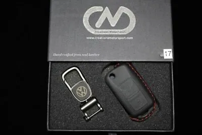 Golf Mk4 VW Bora Leather Hand Made Key Case Cover Keyring KR0017 • $14.99