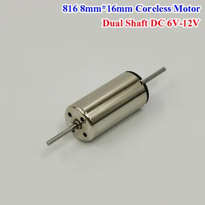 Mini 8mm Coreless Motor Dual Shaft DC 6V 9V 12V High Speed HO Rail Train Car Toy • $3.94