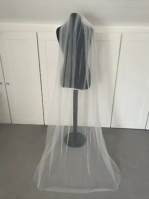 £20 • Buy (V27) SILK BLEND £125 Ex Boutique Bridal Wedding Veil Simplistic Single Tier