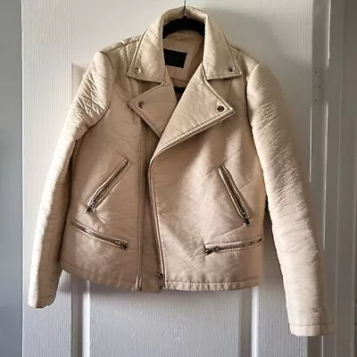 Zara Basic Faux Leather Jacket • $25