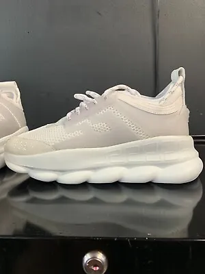 Versace Chain Reaction Mens Sneaker Trainers White Size EU 43 US 11 New • $429