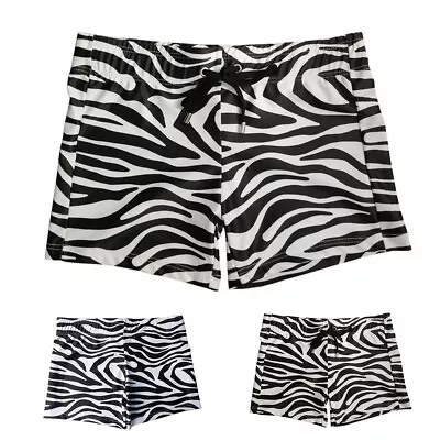 Shorts Men Seimming Surf Swim Trunks Beach Beach Wear Zebra-stripe Bikini • £17.06