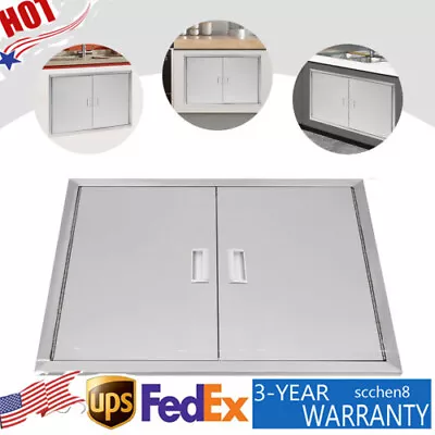 Stainless Steel Double Doors Access Door Drawer For Kitchen Islands BBQ Outdoor  • $90