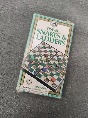 Travel Snakes & Ladders Game By House Of Marbles Magnetic - Preloved VGC • £0.99