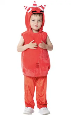 Oddbods 2-3 Kids Fancy Dress Costume Red Childrens Girls Boys Jumper • £8.38