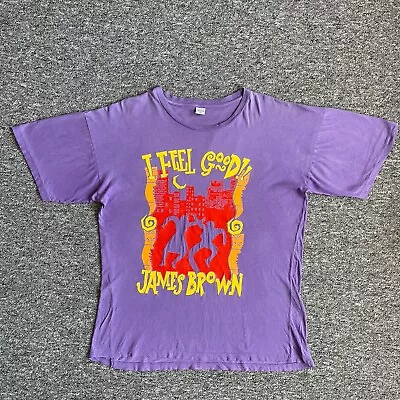 James Brown I Feel Good Europe 91 Single Stitch T Shirt XL Vintage • £36